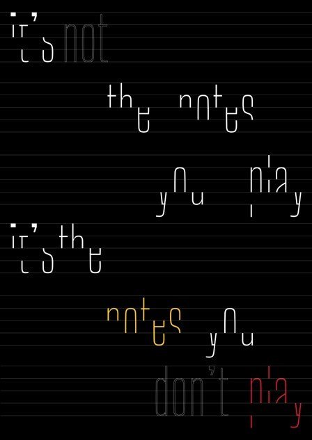 Manifesto tipografico: it's not the notes you play