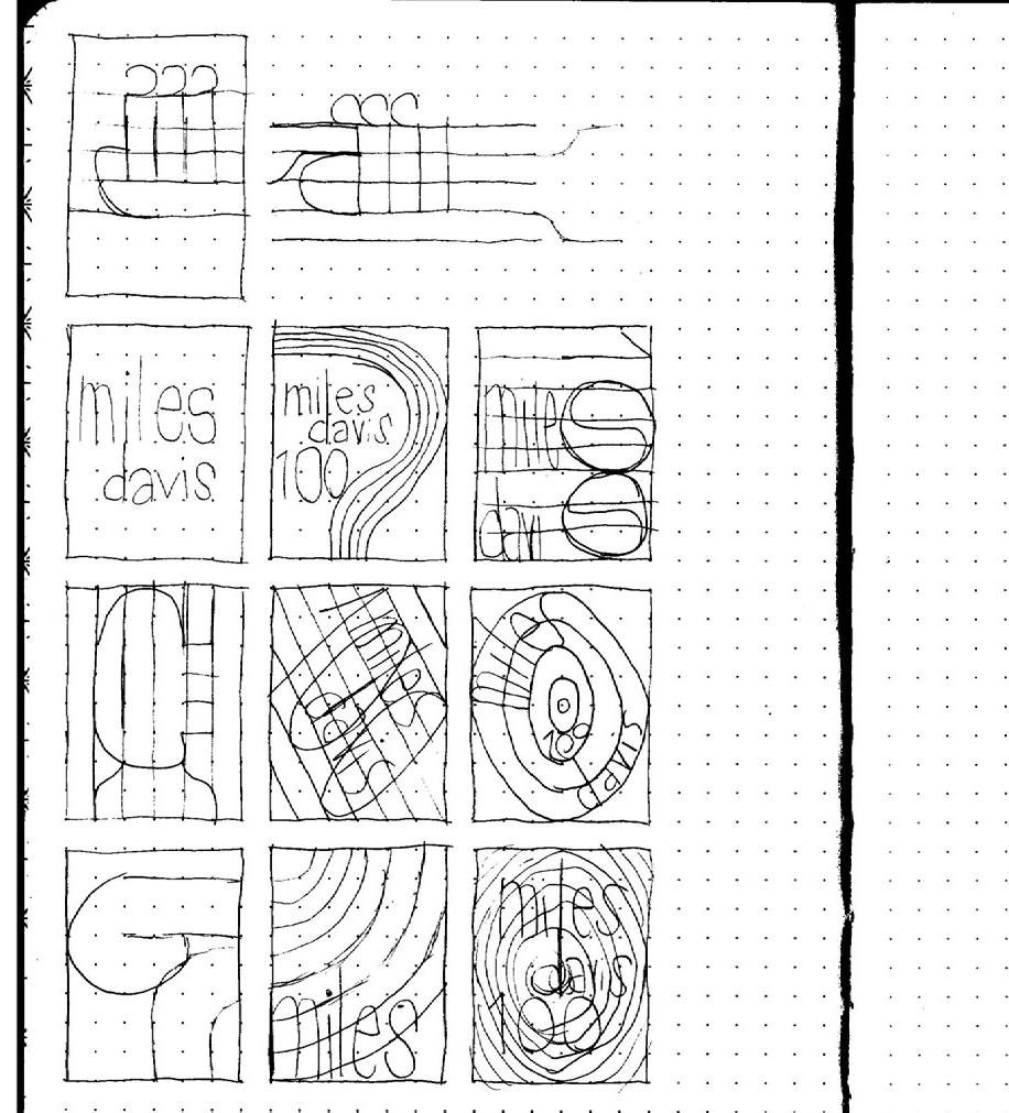 Studi di lettering Miles Davis