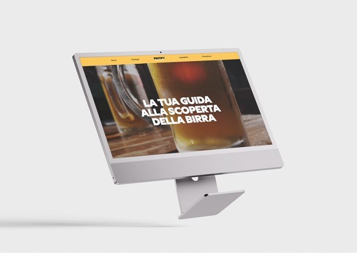 Mockup del sito Pintify su iMac
